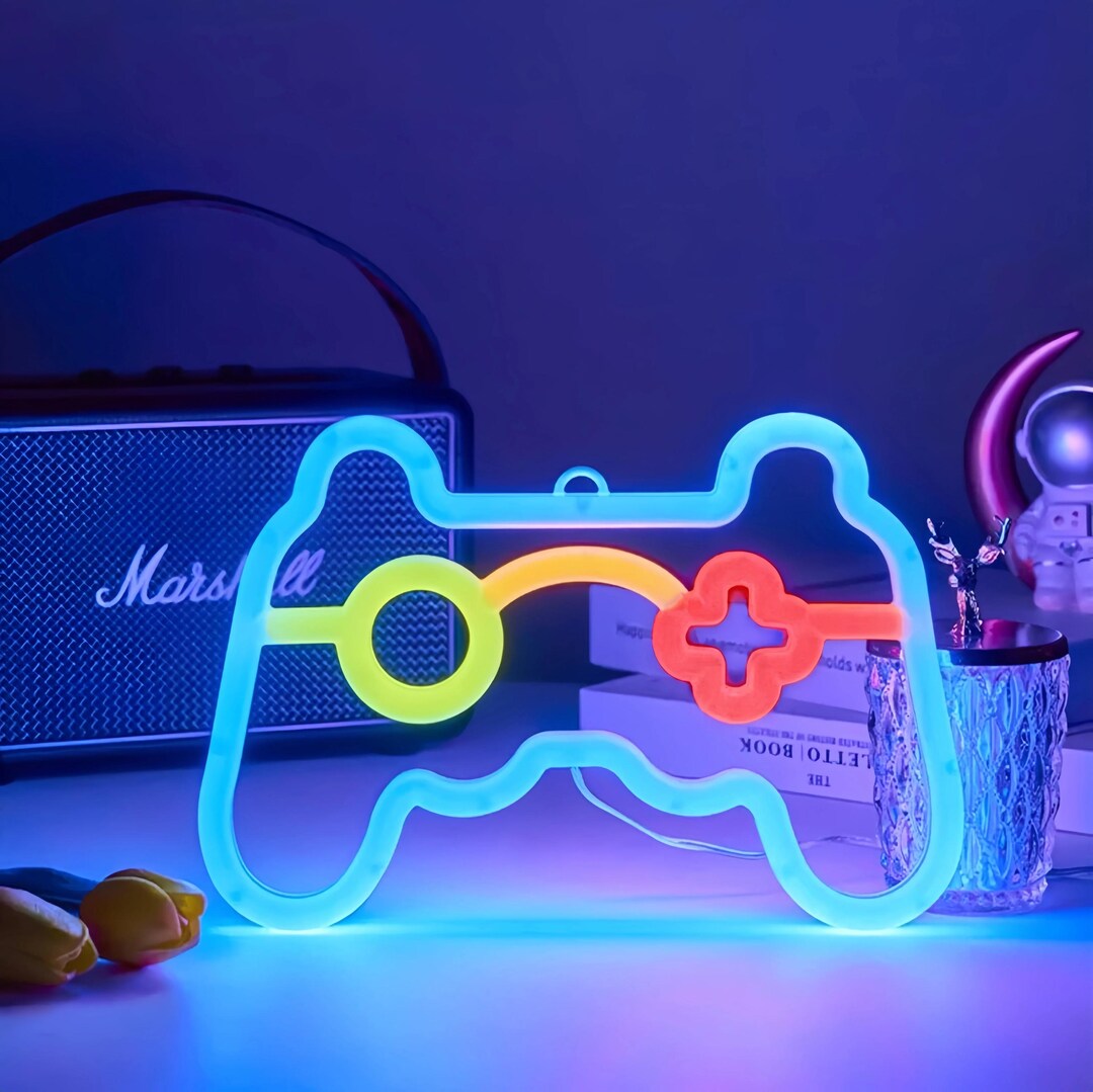 Led Neon Signs, Gamepad Neon Led Bars, Family Gift, Room Decor, Neon ...