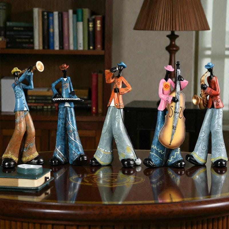 ジャズミュージシャンフィギュア 5体セット Jazz band figurines - Etsy 日本