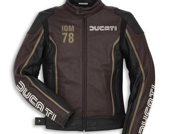 Ducati IOM 78 Motorrad Lederjacke | Wasserdichtes CE Armored Racing Gear für Männer