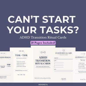 ADHS Übergang und Aufgabenumstellung Reibung Ritualkarten Printable Pdf A4 Digital | Exekutivfunktion Produktionsleistungsprotoll