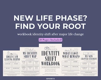 Identity Shift Workbook Printable |  Life Transition Worksheets PDF |  Rebuild After Change | New Chapter Journal Digital