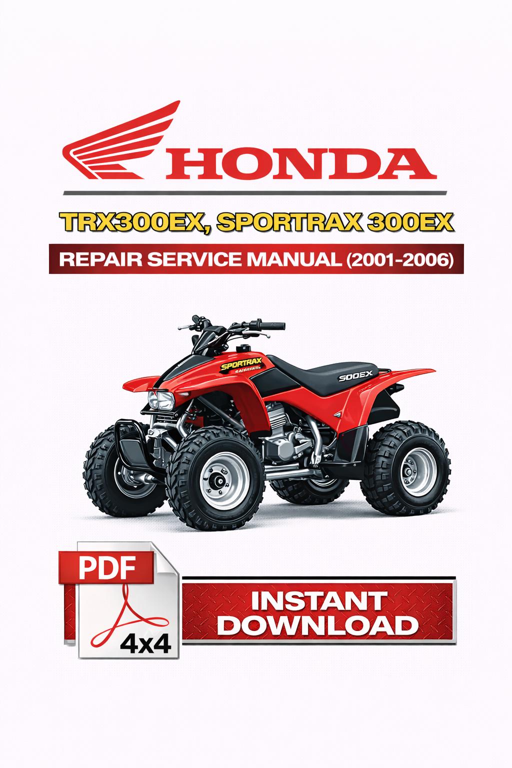 PDF Honda TRX300EX, Sportrax 300EX Service Manual (2001-2006) - Etsy