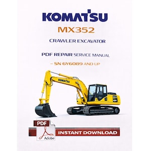 Pdf-reparatiehandleiding Komatsu MX352 rupsgraafmachinereparatie Sn 6Y6089 en hoger
