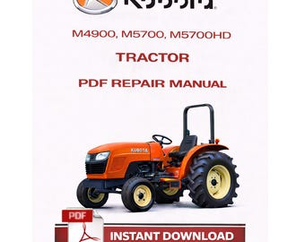 Kubota M4900, M5700, M5700HD Tractor Repair Manual PDF