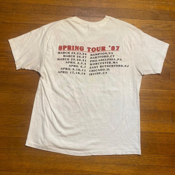 Vintage 1987 Grateful Dead Spring Tour T-Shirt Hanes M Perez Skeleton Eagle USA View 5