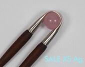 wooden hairfork with metall and glassball, brass, wood hairstick,hair fork, fork,bunholder, bridal hair jewelry, bride hairstyle, classic