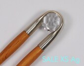 wooden hairfork with metall and glassball, brass, wood hairstick,hair fork, fork,bunholder, bridal hair jewelry, bride hairstyle, classic