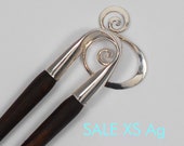 wooden hairfork with metall and glassball, brass, wood hairstick,hair fork, fork,bunholder, bridal hair jewelry, bride hairstyle, classic