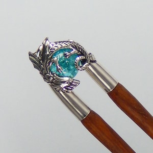 Handmade Dragon Hair Fork - Brass Hair Accessory with Mythical Dragon Design - Unique Hairpin for Updos and Hairstyles - Perfect Gift