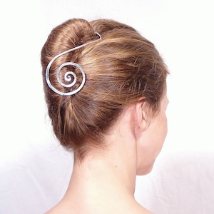 Treble clef, hair clip, made of metal, clip, hair clip, extravagant, forged, hammered, updo, hairstyle, hairstyle, bride, hairpin