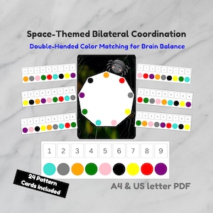 Spider Web Color Symmetry Game, Mandala Color Matching for Kids, Visual Perception Worksheets, PDF
