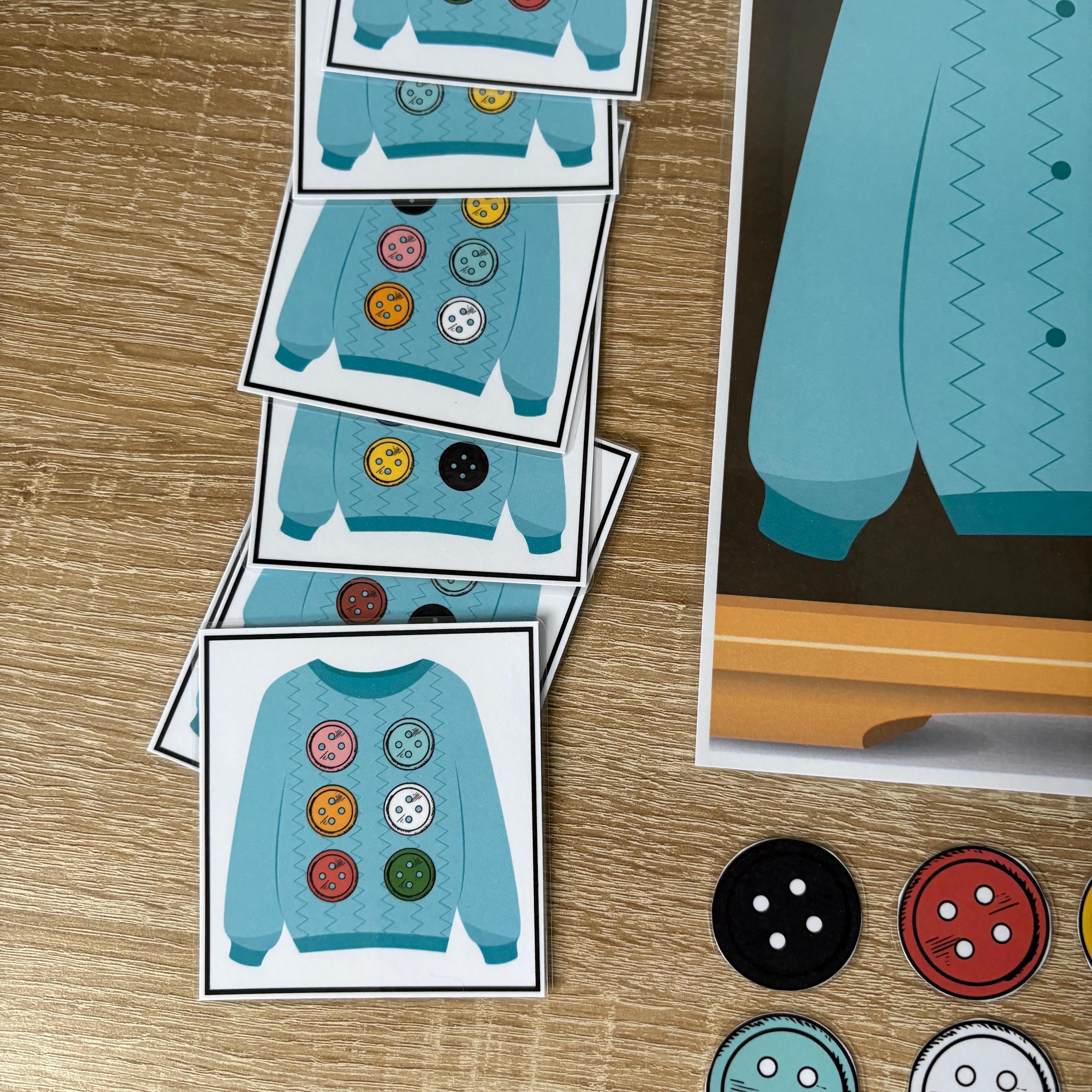 Button Sorting Game Button Sorting Game Printable, Toddler Fine Motor Skills Activity (PDF ...