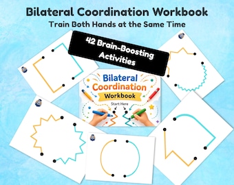 Bilateral Coordination Workbook for Kids | 42 Brain-Boosting Fine Motor Activities (Digital Download)