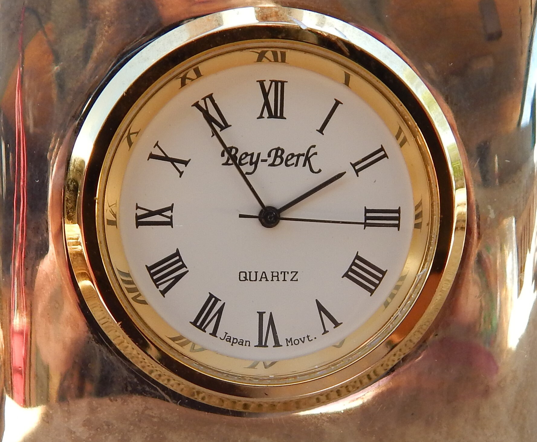 Silver Plated Paperweight Clock / Bey Berk Quartz Japan - Etsy