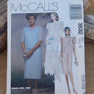 Mccall's 3532 / Dress Pattern for Misses Size 10 / Dated 1988 / Mccall ...