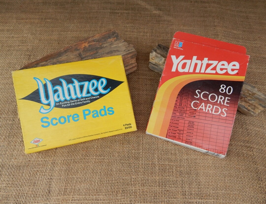 1996 Unopened Box Milton Bradley Yahtzee Score Cards / 1956 Yahtzee