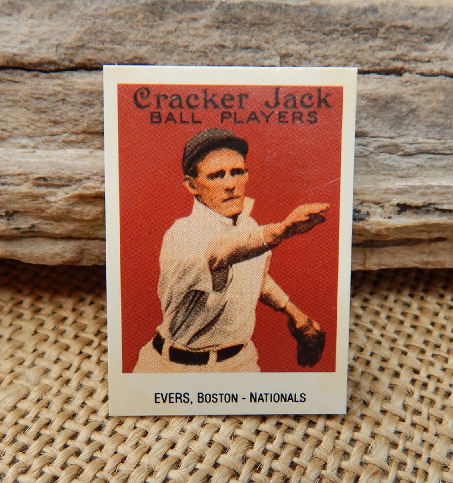 Cracker Jack Ball Players Miniature Baseball Card / EVERS Etsy