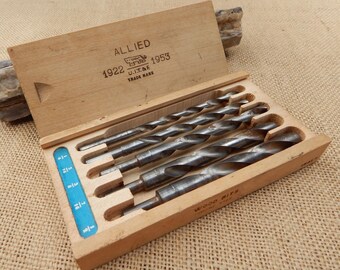 Allied Wood Bits   /  Allied Wood Bits in Box   /   Allied Wood Bits Chrome Steel Made in Italy  /  Allied Made in Italy  /  Allied Bit Set