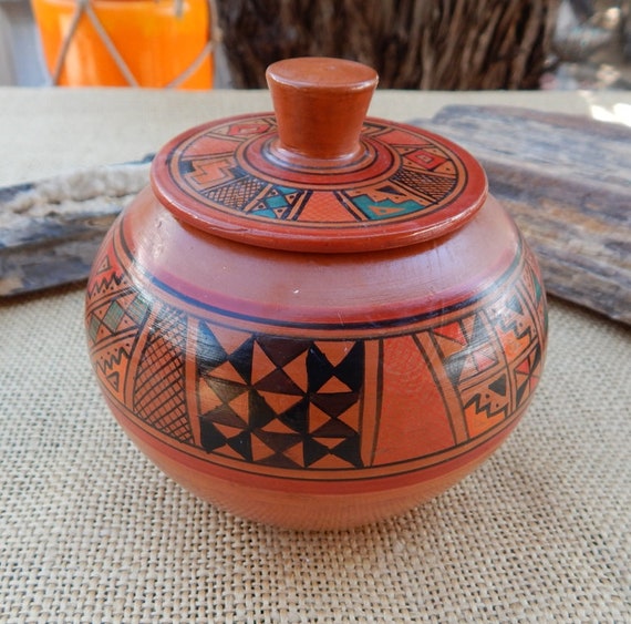 Abancay Peru Redware Lidded Jar / Raro y Difícil de Encontrar | Etsy México