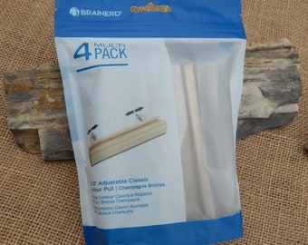Brainerd Multi Pack (4 Pulls Each Pack)  4 1/2&quot; Adjustable Classic Contour Pull in Champagne Bronze  /  Champagne Bronze  /  4 Pulls in Pack
