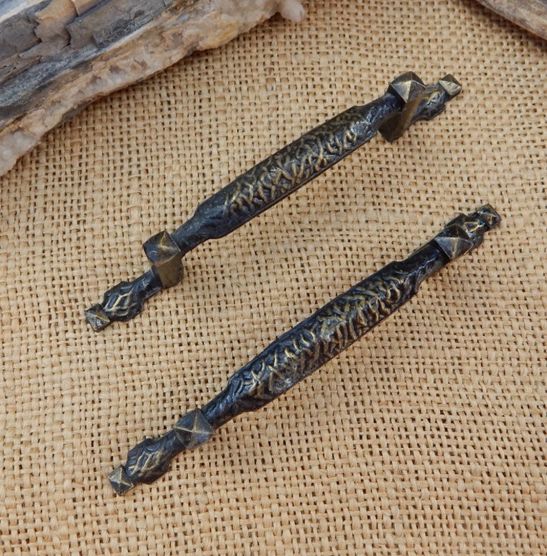 Craft Supplies & Tools Knobs & Pulls Allison Hammered Antique Brass Metal or Drawer