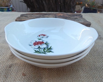 3 Empress Bowls  /  Set of 3 Empress Bowls   /  Made in USA   /   Empress Floral Serving Bowls   /   Empress Floral Bowls  /  Vintage Bowls