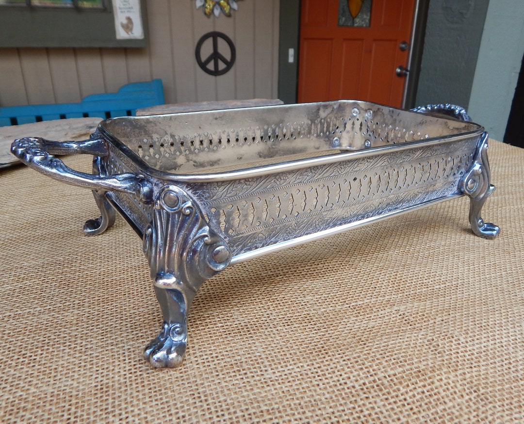 Ornate Silverplated Casserole Dish Stand Casserole Dish Carrier