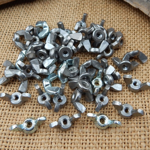 50 Wing Nuts  /  50 Metal 7/8" Wing Nuts  /  Steam Punk Jewelry Supply  /  Found Object Art Supply  /  Altered Art Supply  /  Wing Nut Bees