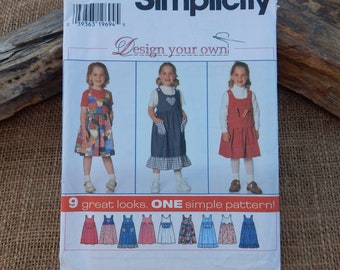 Simplicity 7404 Child's Jumper Pattern  /  Simplicity Design Your Own Jumper  /  Kid's Jumper Pattern  /  Dated 1996