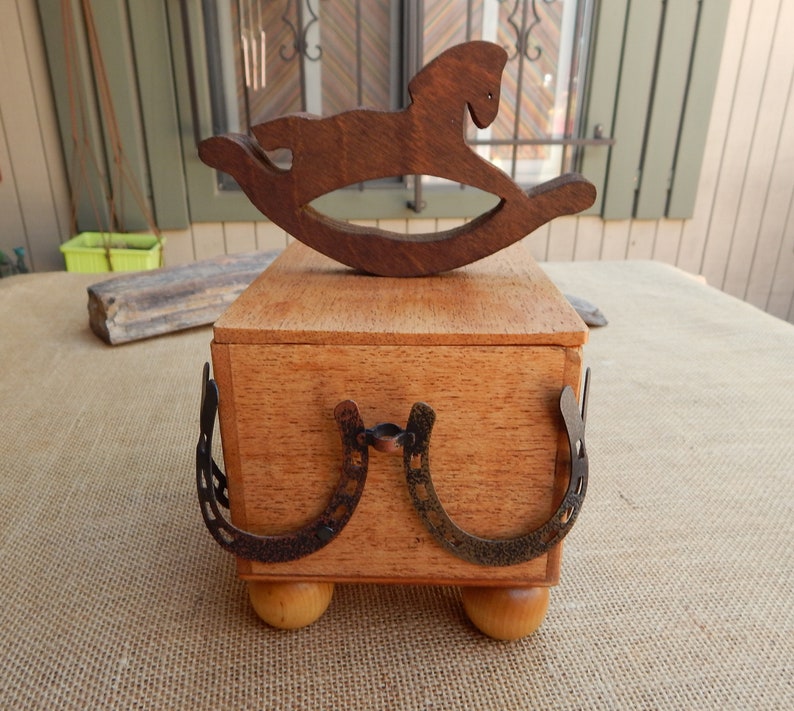 Rustic Horse Themed Memory Box / Horse Themed Solid Wood Cigar Etsy