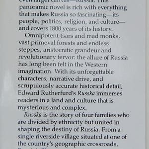 Russka / Fiction / Edward Rutherfurd / Copyright 1991 image 3