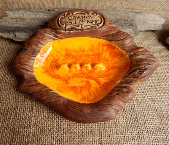 トレジャークラフト　Treasure Craft ヴィンテージ　フラガール Cowboy Hall of Fame Ashtray / Treasure Craft Ashtray Made in