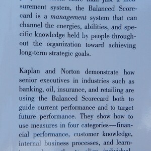 The Balanced Scorecard / Robert S. Kaplan and David P. Norton ...