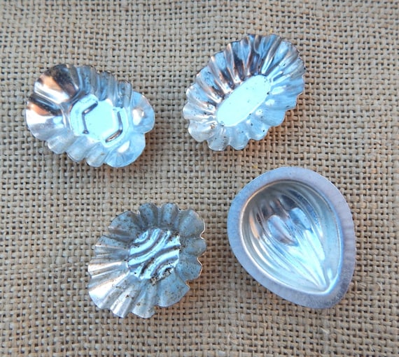 Aluminum Tart Shell Molds / 4 Small Tart Shell Molds / Etsy