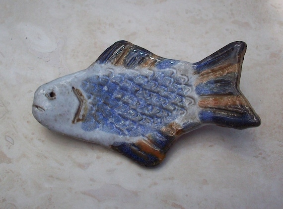 Clay Fish Brooch  /  Large Handmade Pottery Fish … - image 4