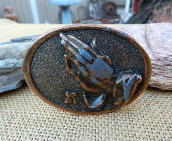 Praying Hands Belt Buckle / Adezy Denver Copper