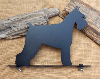 Schnauzer Mailbox Topper  /  Black Schnauzer Silhouette Mailbox Topper  /  Powder Coated Steel Schnauzer Silhouette Mailbox Topper