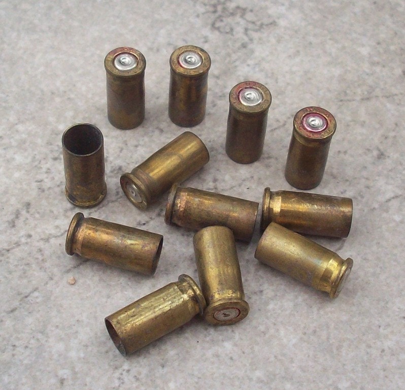 12 Brass Spent 26 Automatic Bullet Shells for Altered Art
