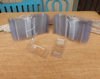 50 Clear Plastic Clamshell Hangable Packaging  ~  Hangable Clamshell Packs  ~  Hangable Blister Packs  ~   New and Unused Packaging Supply