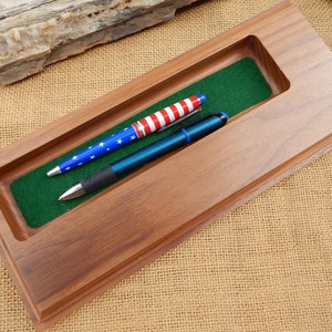 Desk Top Organizer / Solid Wood / Solid Wood Pen Holder / Solid Wood Pencil Holder / Wood Desk Organizer / Minimalist Style Desk image 2