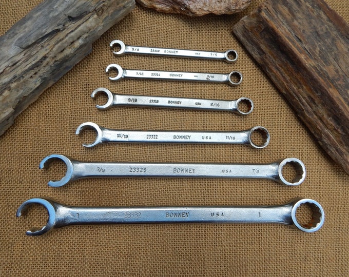 6 Bonney Combination Wrenches / Bonney Flare Nut & Box End Wrenches 12