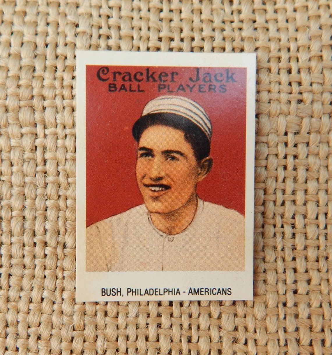 Cracker Jack Ball Players Miniature Baseball Card / BUSH of Etsy
