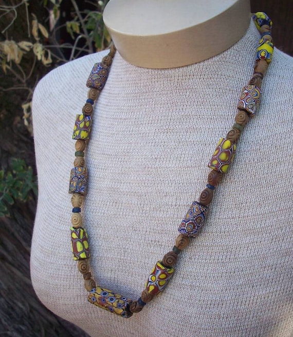Authentic African Trade Bead Necklace   /  Trade B