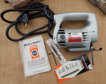 1960's Black & Decker Utility Jig Saw ~ Black + Decker Jig Saw ~ Black + Decker Handheld Jig Saw