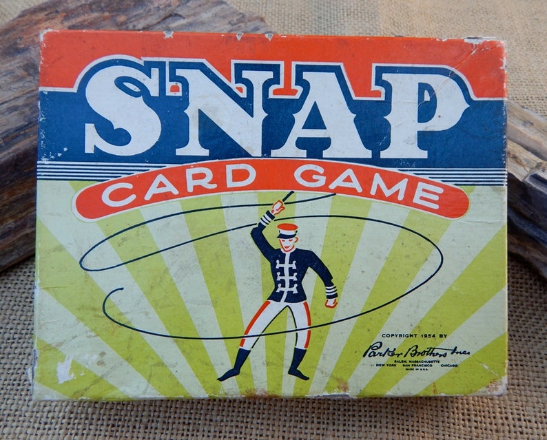 1954 SNAP Card Game / Complete 1954 Parker Brothers Snap Card Etsy