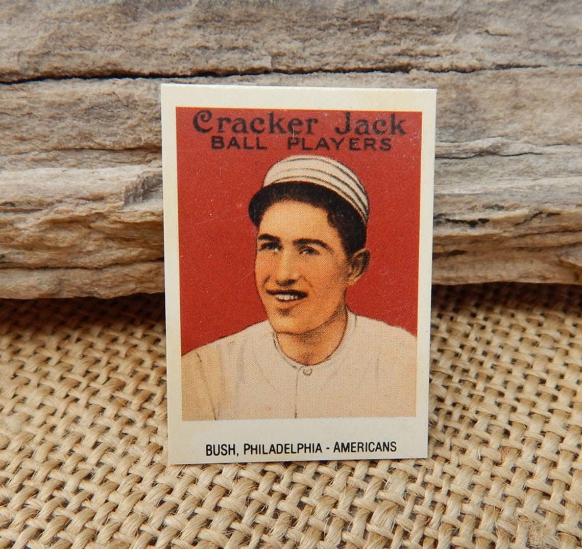 Cracker Jack Ball Players Miniature Baseball Card / BUSH of Etsy