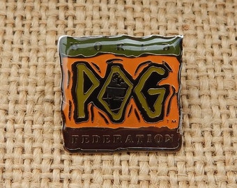Authentic 1994 POG Pin  /  World POG Federation Pin  /  1994 World Pog Federation Pin  /  NOS Pog Pin  /  1994 Vintage Collectible Pog Pin