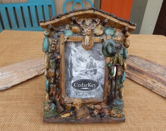 Sportsman's 3D Resin or Composite Frame  ~  Large Detailed 3D Sportsman's Frame  ~  Hunter's Frame  ~  Gift for a Hunter  ~  Cabin Decor
