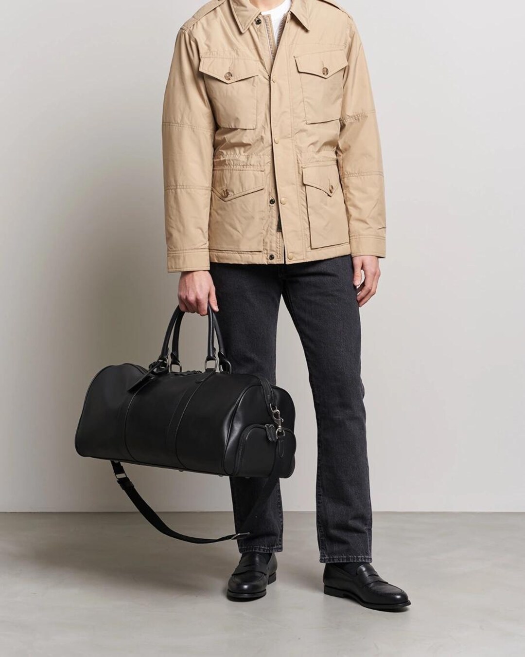 Polo Ralph Lauren Black Leather Duffle Bag | Luxury Travel Gym ...