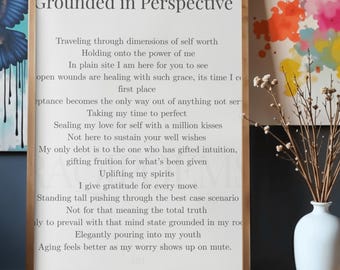 Poema de amor propio imprimible - Arte de pared de poesía minimalista